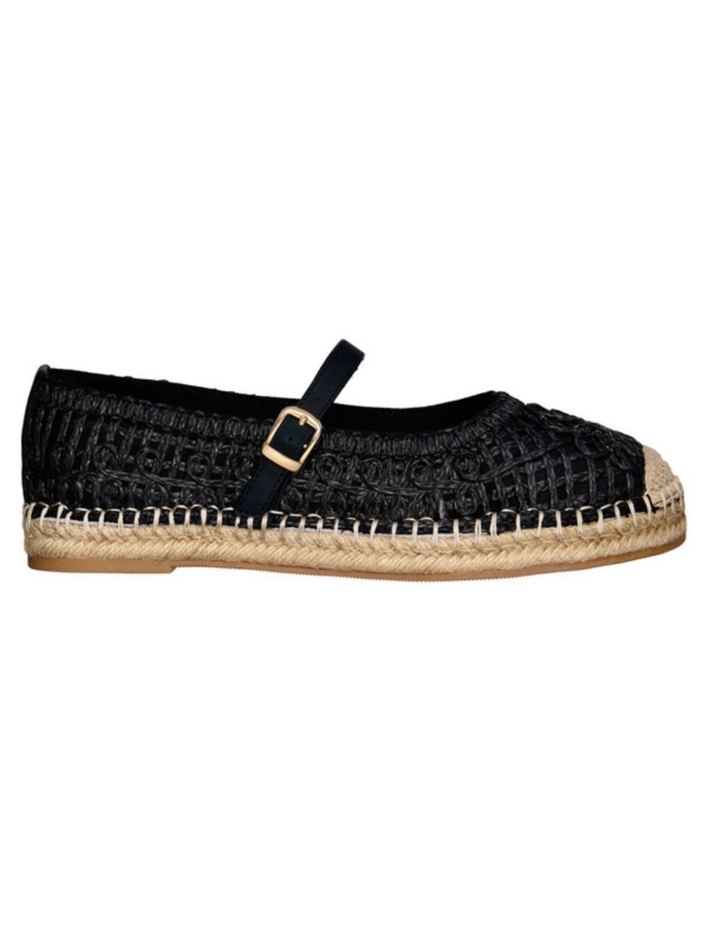 Serra Ladies black Espadrille Flat new 🆕
